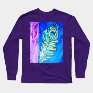 Peacock Feather Long Sleeve T-Shirt